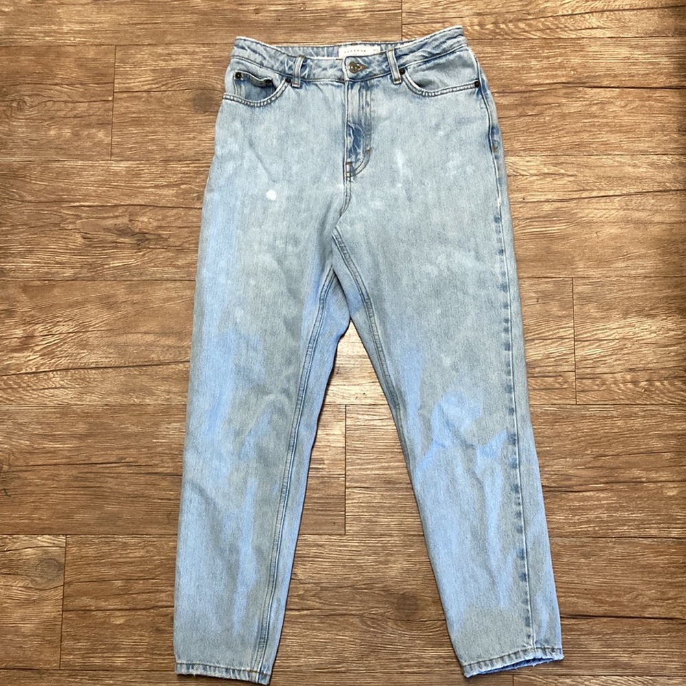 Distressed/Bleached Topshop Mom Jeans